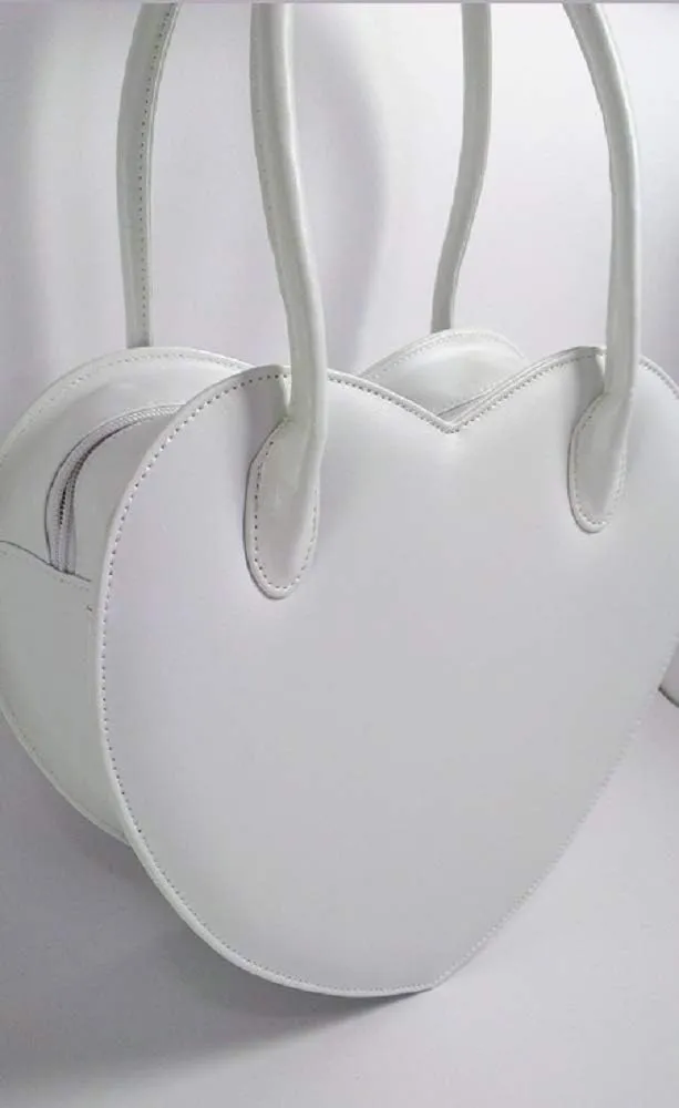 GK-O Fashion Women Heart Shaped Bag Lolita Handbag Clutch Purse Wallet PU Handbag