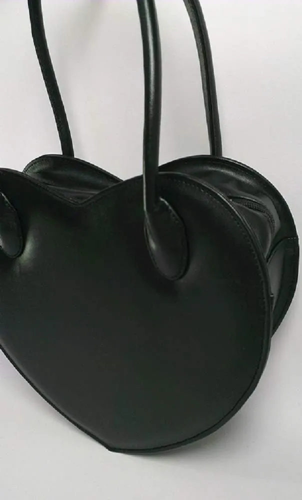 GK-O Fashion Women Heart Shaped Bag Lolita Handbag Clutch Purse Wallet PU Handbag