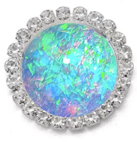 Glass Slipper Bling Glitter Button Cover