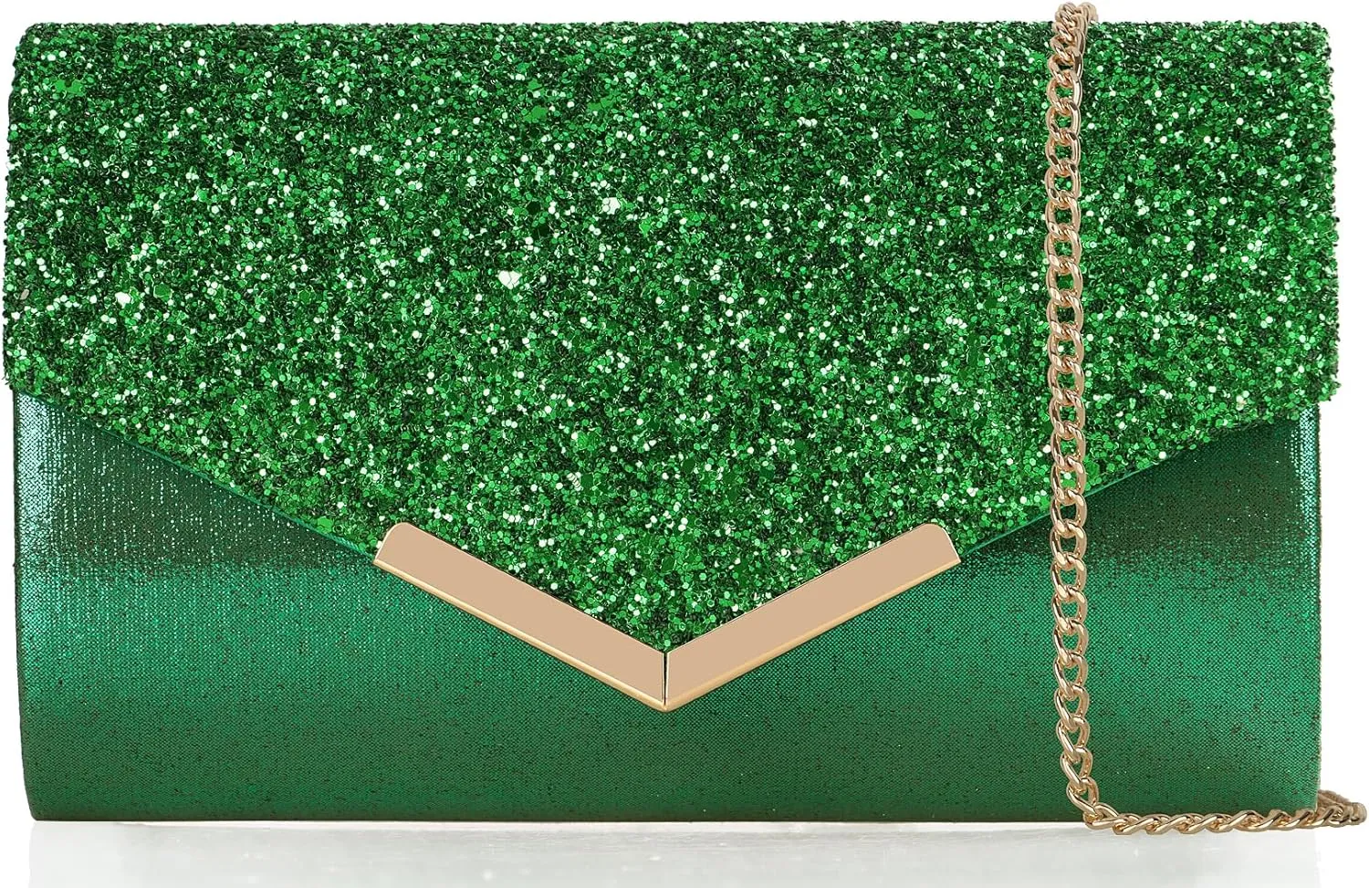 Glitter Clutch Purse for Women - Sparkly Evening Bag for Party, Wedding, Prom - Compact & Functional Envelope Clutch