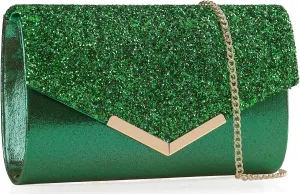 Glitter Clutch Purse for Women - Sparkly Evening Bag for Party, Wedding, Prom - Compact & Functional Envelope Clutch
