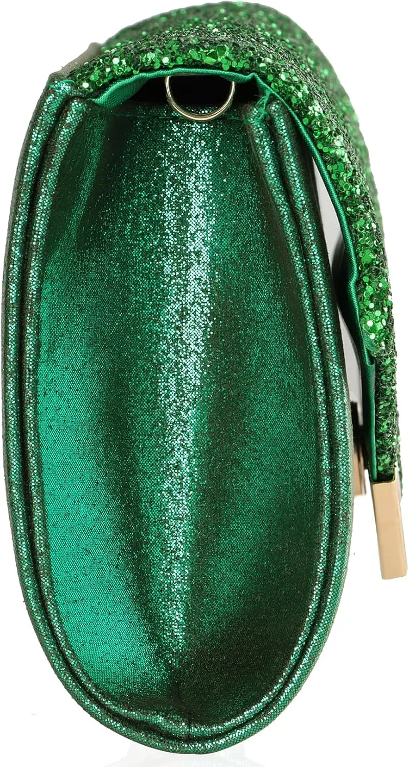 Glitter Clutch Purse for Women - Sparkly Evening Bag for Party, Wedding, Prom - Compact & Functional Envelope Clutch