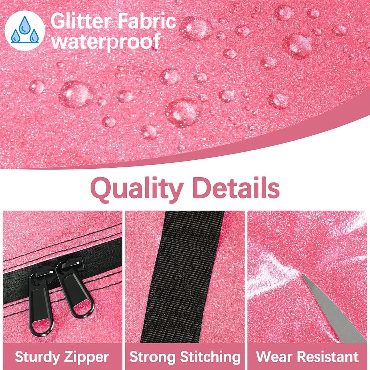 Glitter Girls Duffel Bags Travel Kids Sports Bag for Boys Gym Bag with Name Small Dance Tote for Dancing Girls Glitter Pink Name