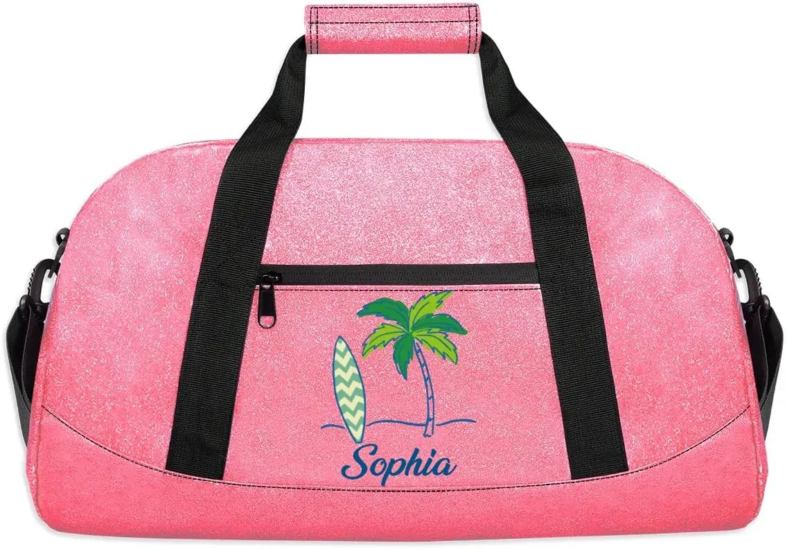 Glitter Girls Duffel Bags Travel Kids Sports Bag for Boys Gym Bag with Name Small Dance Tote for Dancing Girls