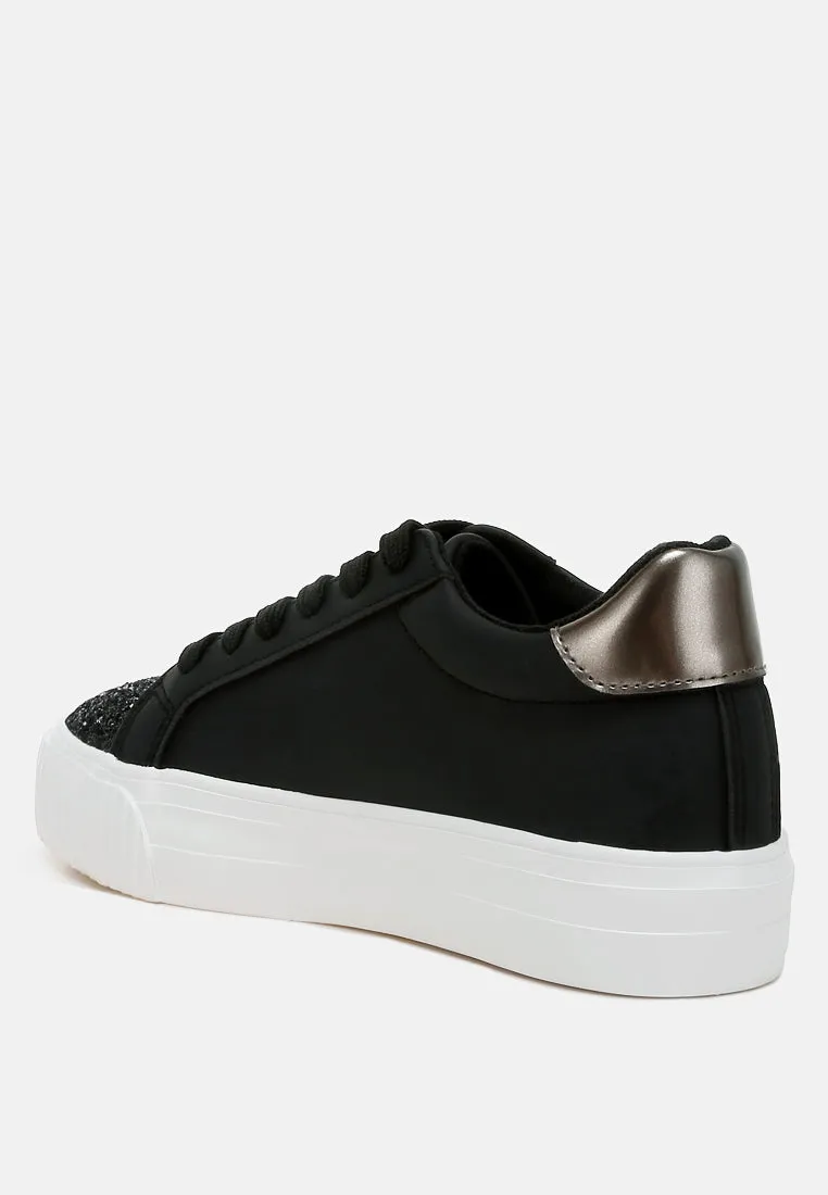 Glitter Patch Chunky Sneakers by RUW