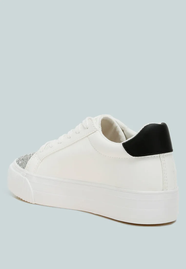 Glitter Patch Chunky Sneakers by RUW