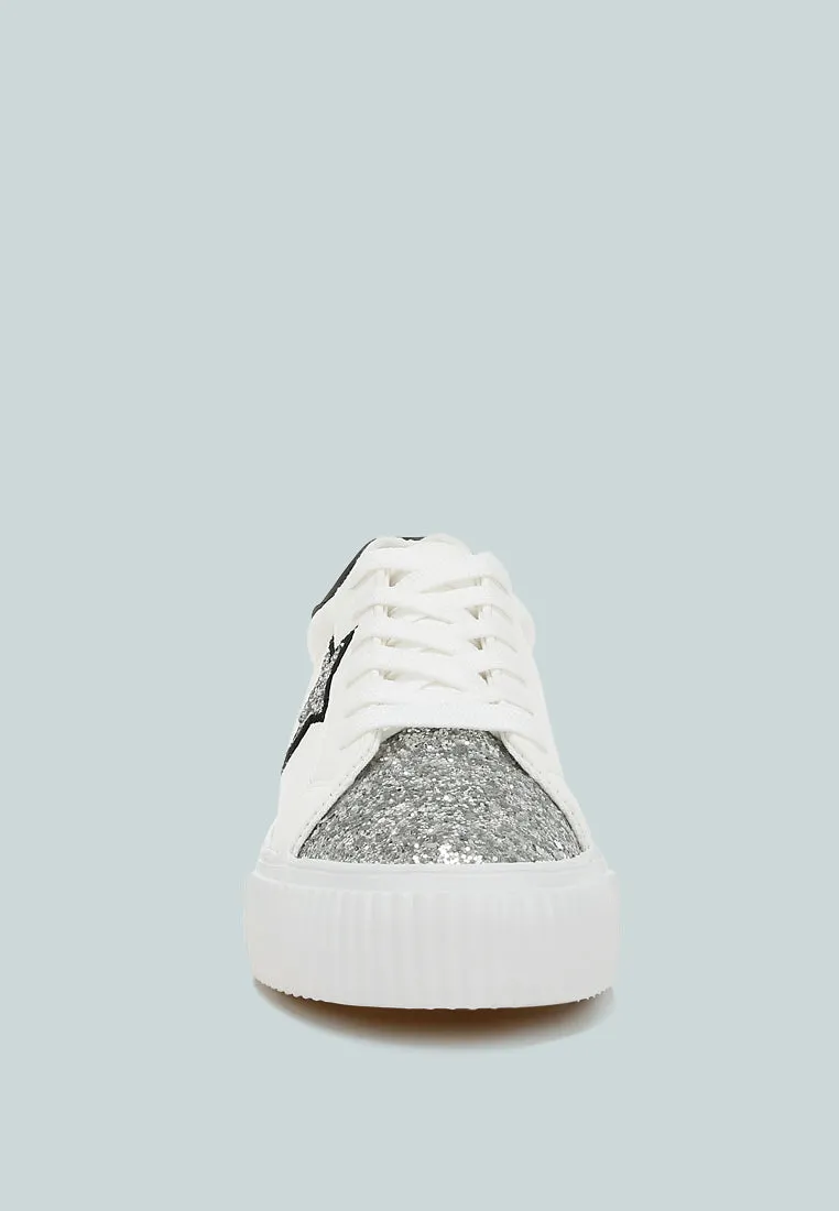 Glitter Patch Chunky Sneakers by RUW