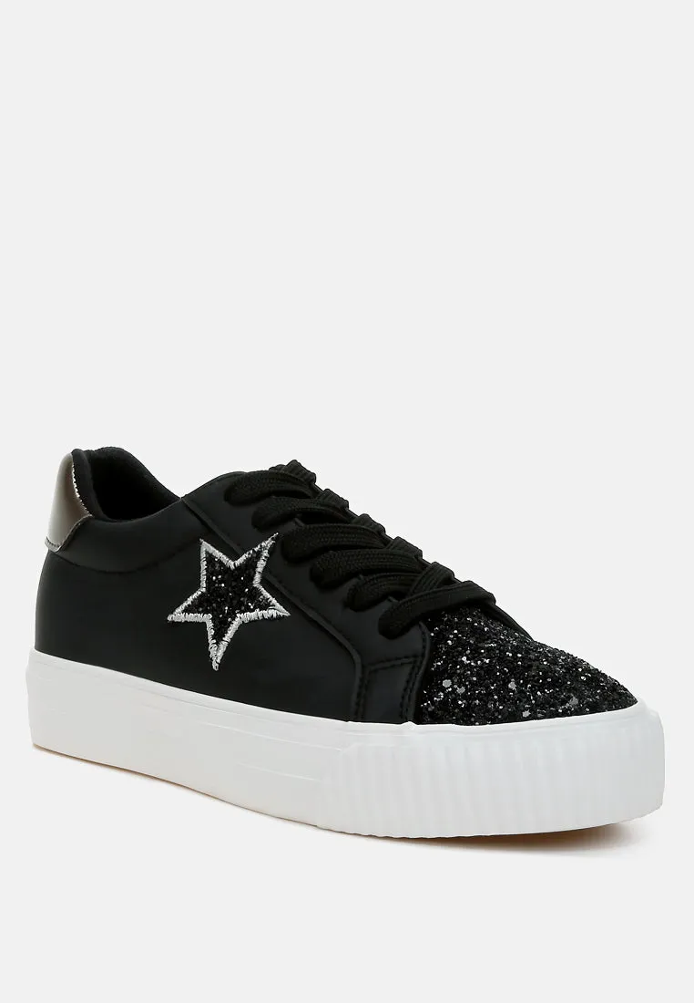 Glitter Patch Chunky Sneakers by RUW