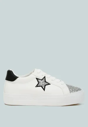Glitter Patch Chunky Sneakers by RUW