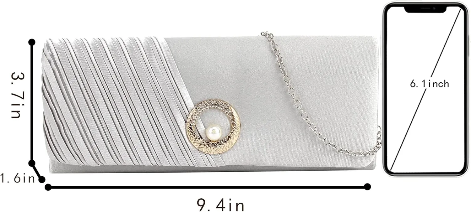 Goclothod Evening Clutch Handbag Women Fashion Crossbody Shoulder Bag Chain Purse