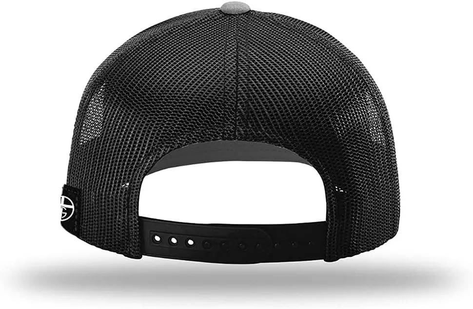 God is Greater Mountain Leather Patch Christian Trucker Hat - Fit Snapback Hat - Breathable Mesh Side for Casual Wear