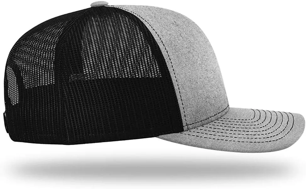 God is Greater Mountain Leather Patch Christian Trucker Hat - Fit Snapback Hat - Breathable Mesh Side for Casual Wear
