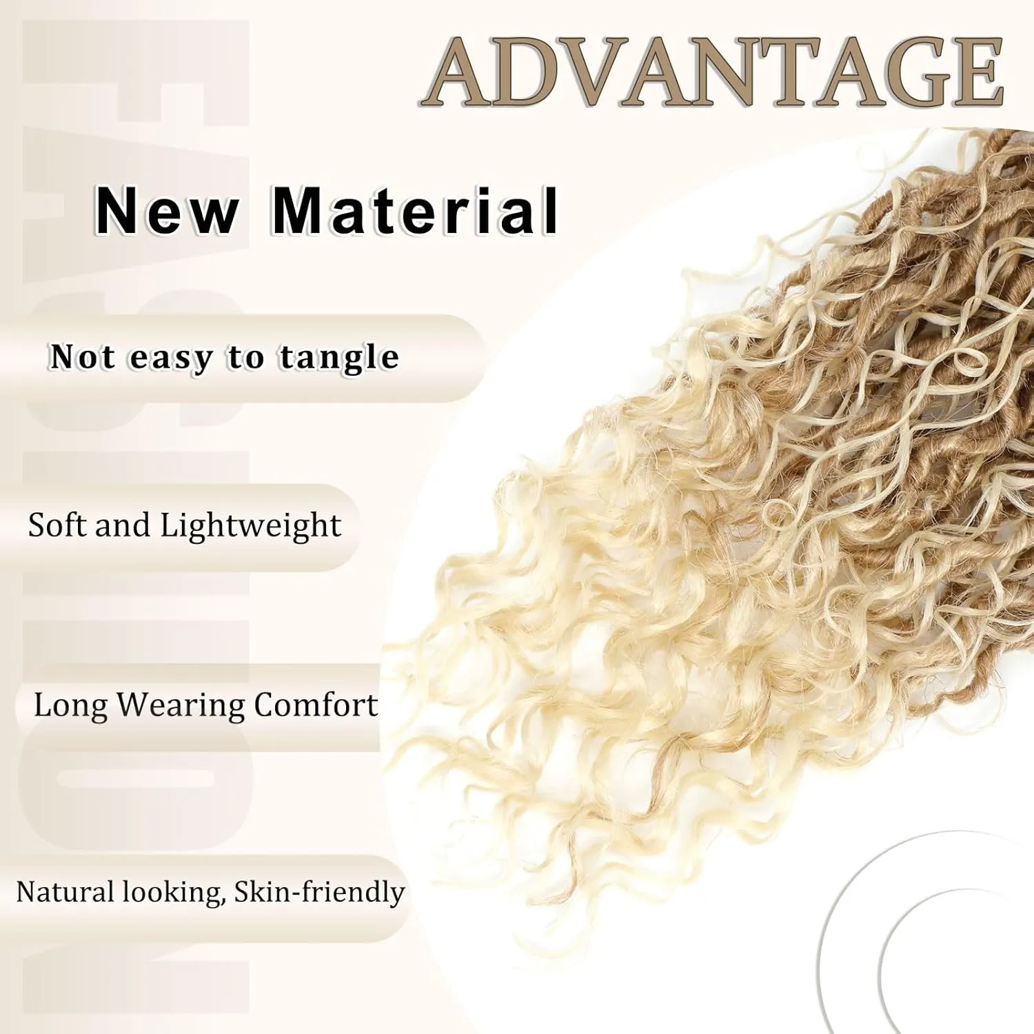 Goddess Locs Crochet Hair 10 Inch, 9 Packs Pre-Looped Goddess Faux Locs Crochet Hair With Curl Ends for Boho Hippie Style, River Locs Crochet Hair for Black Women(10inch(pack of 9),27/613)
