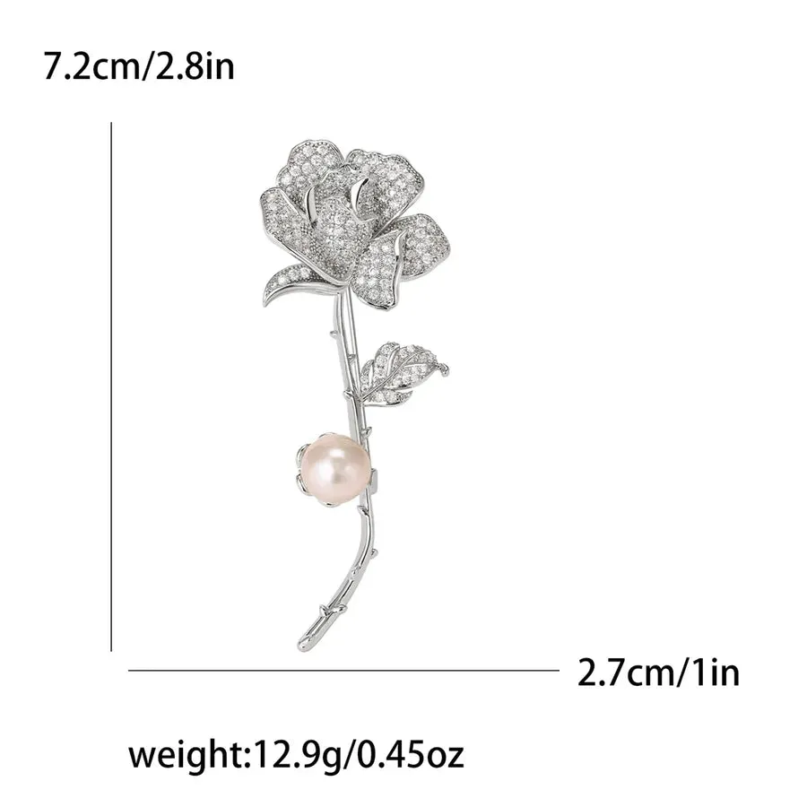 Golden Hour Rose Brooch