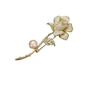 Golden Hour Rose Brooch