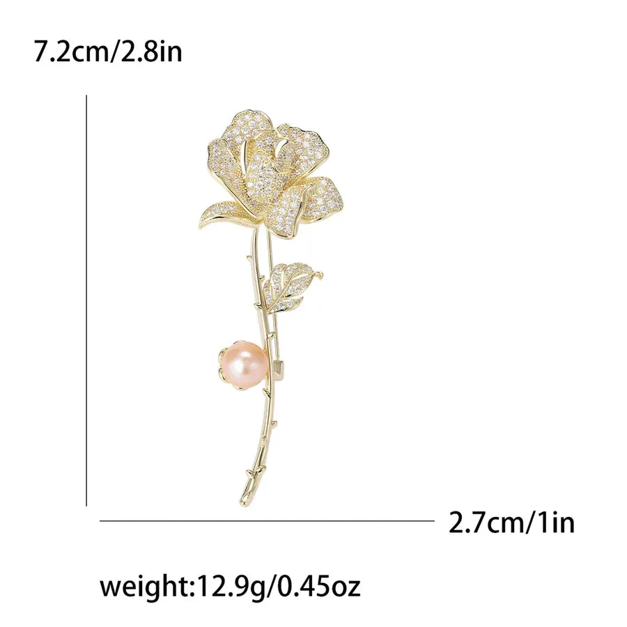 Golden Hour Rose Brooch