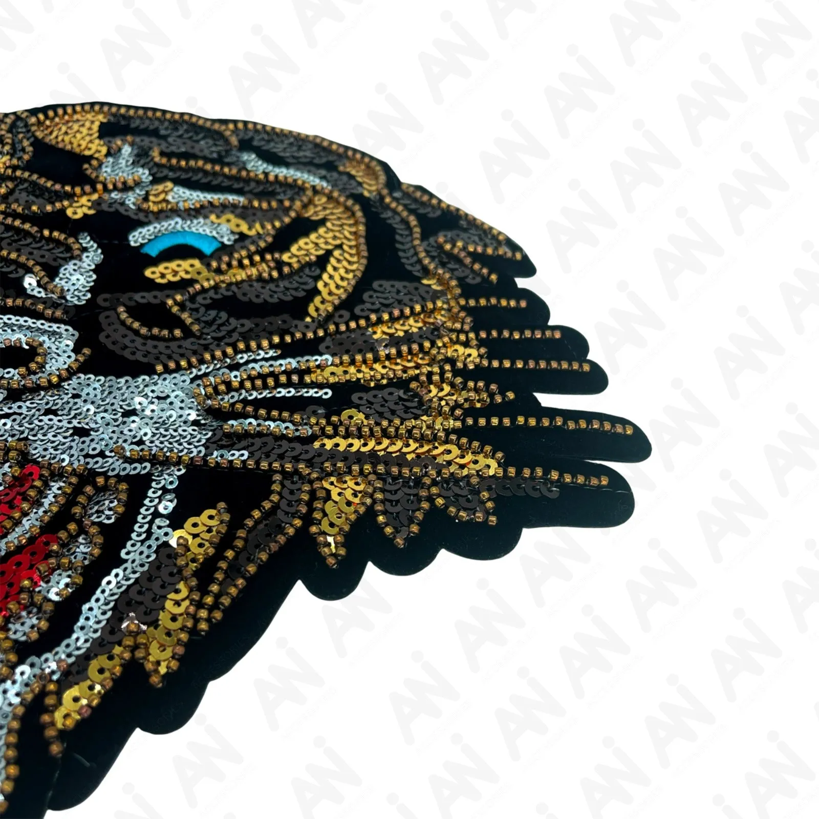 Golden Tiger Sequins Patch