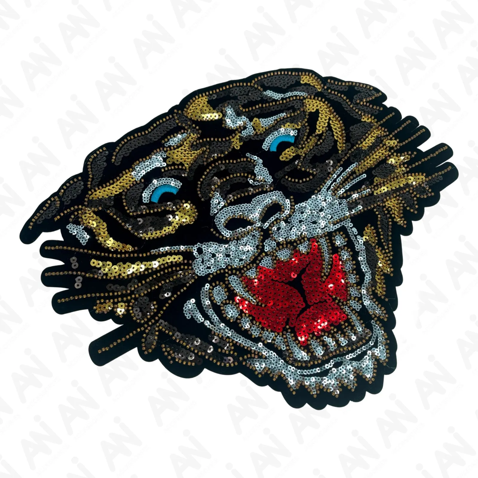 Golden Tiger Sequins Patch