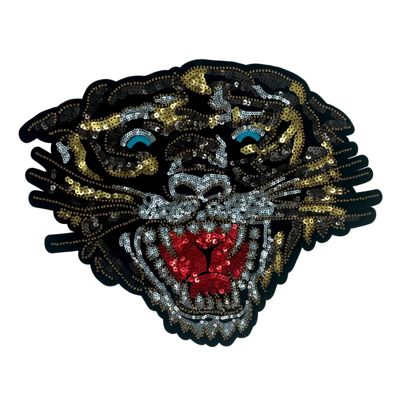 Golden Tiger Sequins Patch