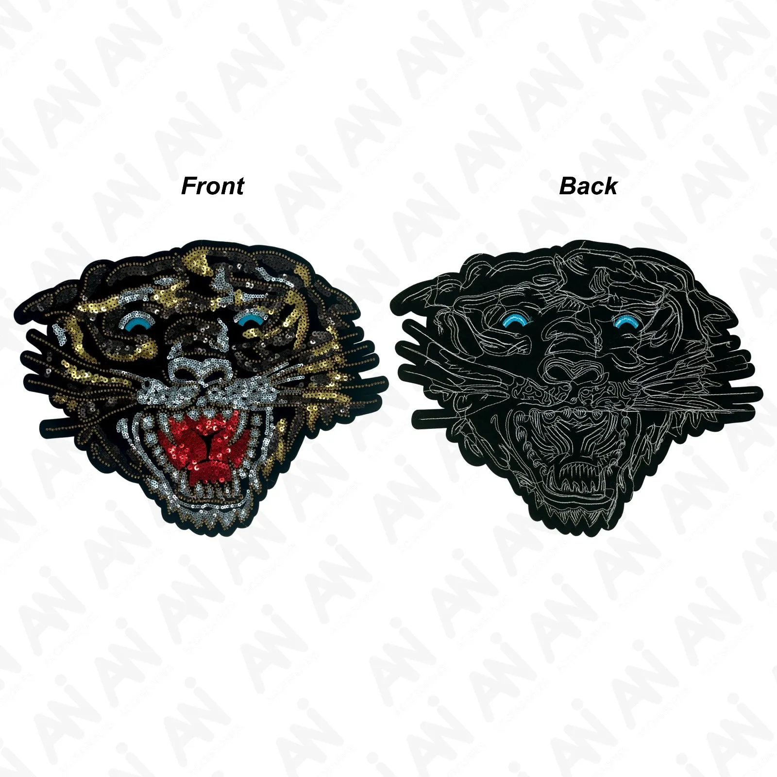 Golden Tiger Sequins Patch