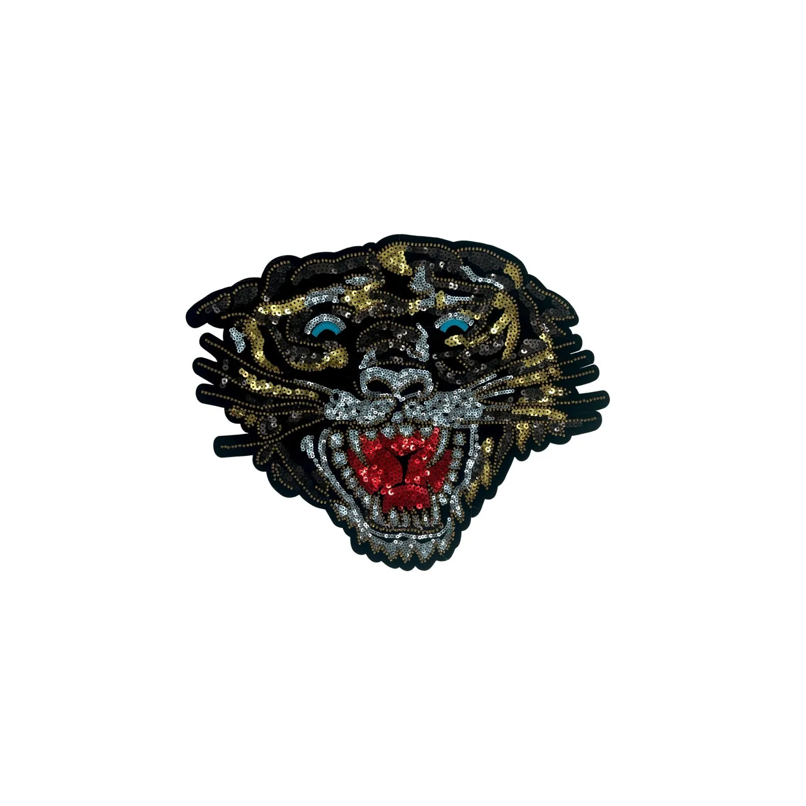 Golden Tiger Sequins Patch