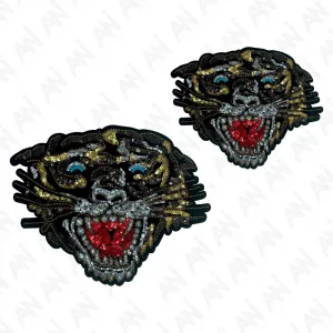 Golden Tiger Sequins Patch
