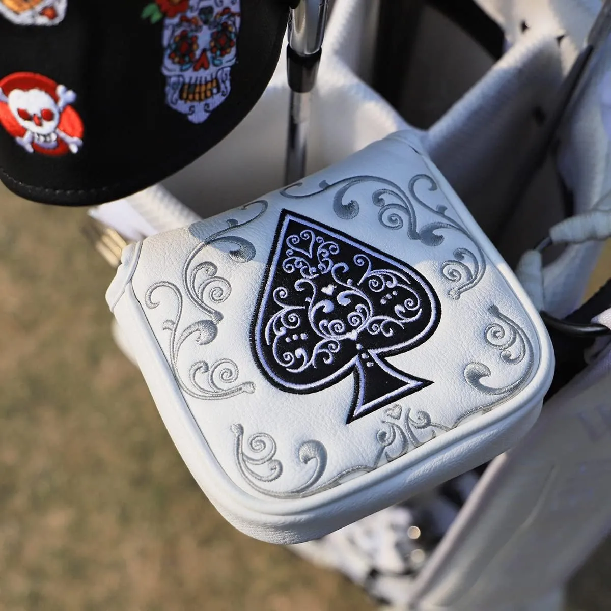 Golf Club Head Covers Funny Mallet Putter Cover with Strong Magnetic Headcovers Fits Most Putters Scotty Cameron, Taylormade, Odyssey, Callaway Mallet Putter Headcover