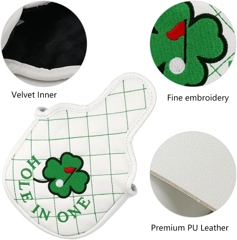 Golf Head Covers Mallet Putter Cover Headcover Magnetic Closure Embroidered Pattern Fit for Most Brands Scotty Cameron Odyssey Mallet Taylormade Ping ect.