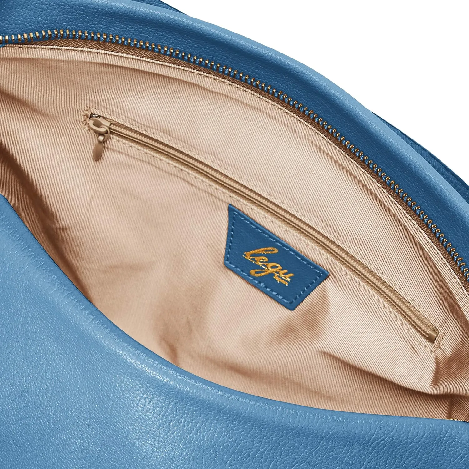 Gourde-Like Cowhide Leather Bag
