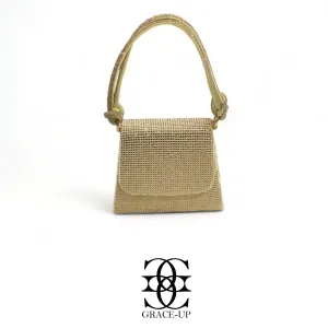 Grace Up Full Stones Mini Bag Golden