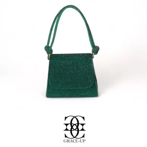 Grace Up Full Stones Mini Bag Green