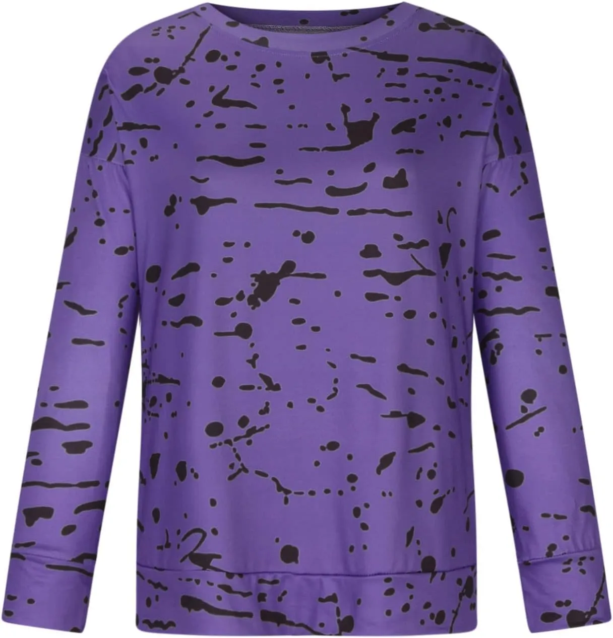 Graphic Tees for Women Vintage Fashion Long Sleeve Crewneck Sweatshirts Causal Fashion Blouse Loose Fall Pullover