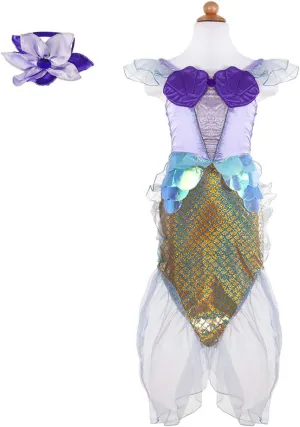 Great Pretenders Mermaid Dress, Blue/Lilac, Size 5-6, Dress-Up Play