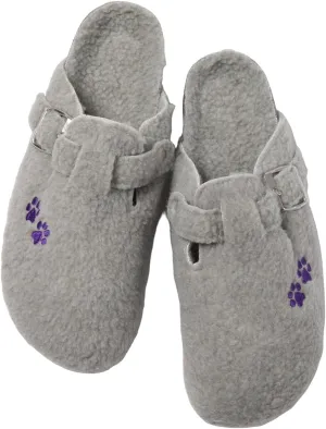 GreaterGood Paw Print Sherpa Clog Slippers