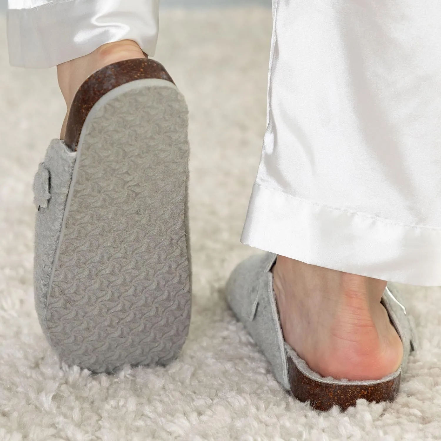 GreaterGood Paw Print Sherpa Clog Slippers