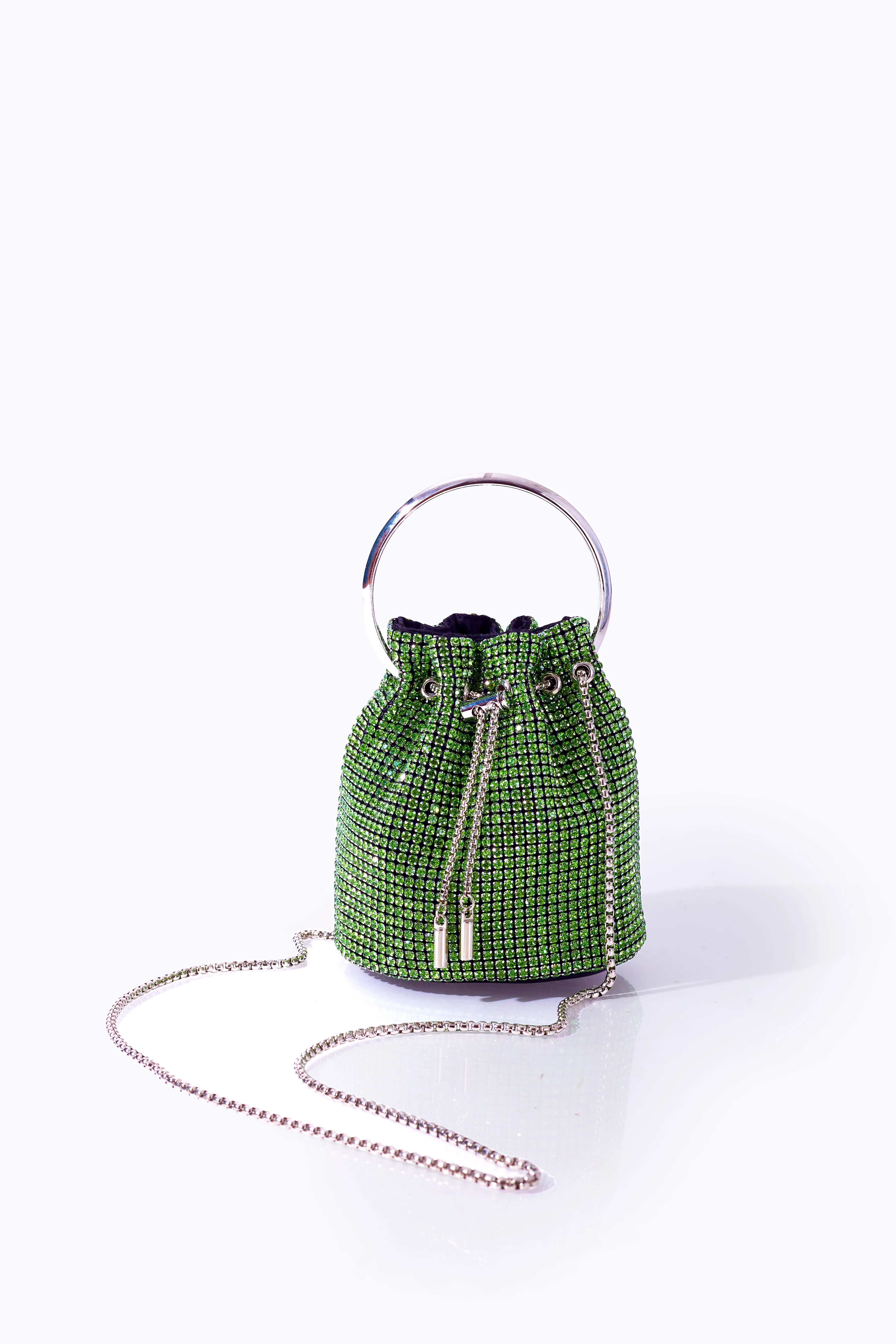 Green Party Clutch with Top Handle