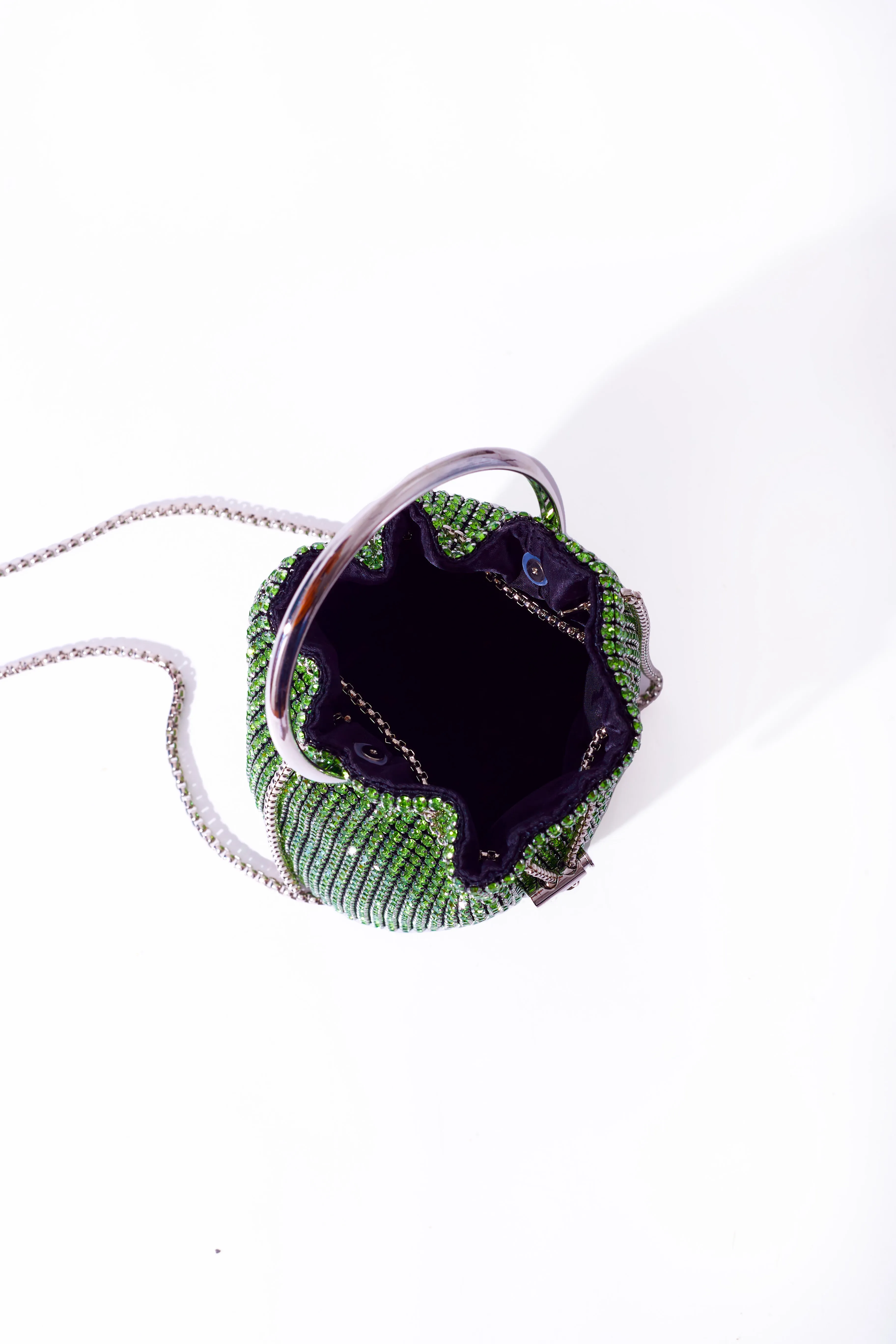 Green Party Clutch with Top Handle