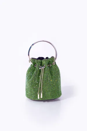 Green Party Clutch with Top Handle