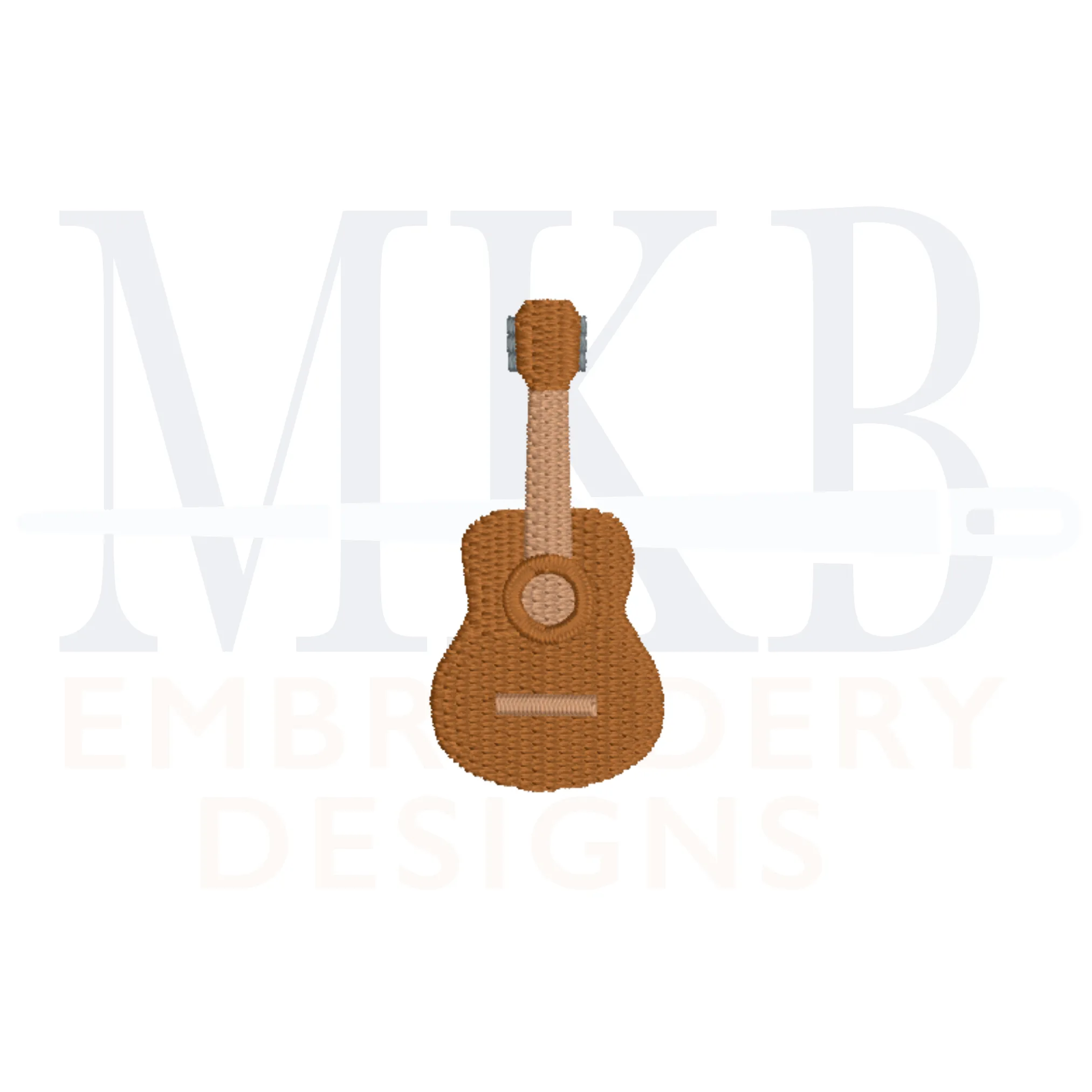 Guitar Embroidery, Mini Guitar, Music Instrument, Rodeo, Fill Stitch Machine Embroidery Design File