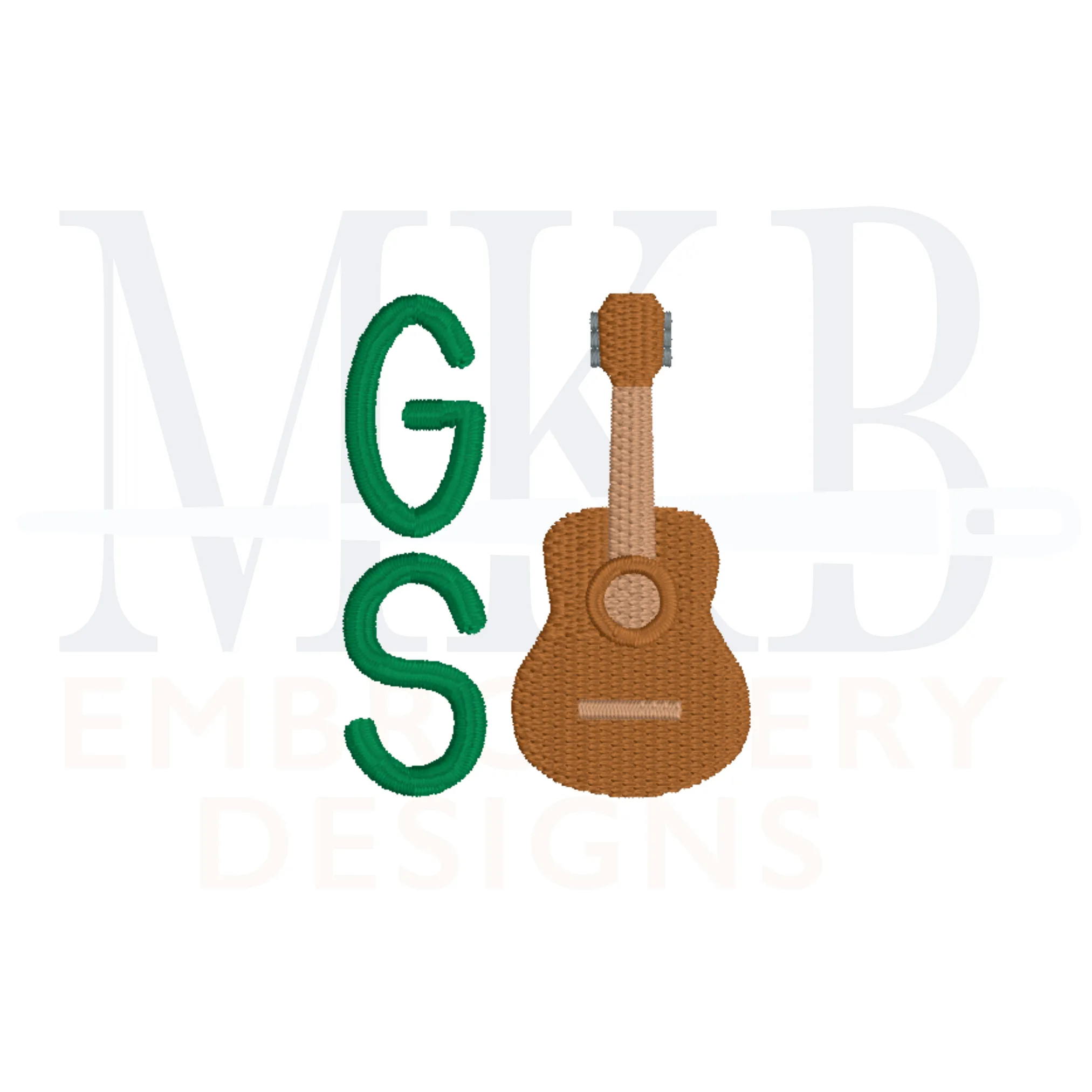 Guitar Embroidery, Mini Guitar, Music Instrument, Rodeo, Fill Stitch Machine Embroidery Design File
