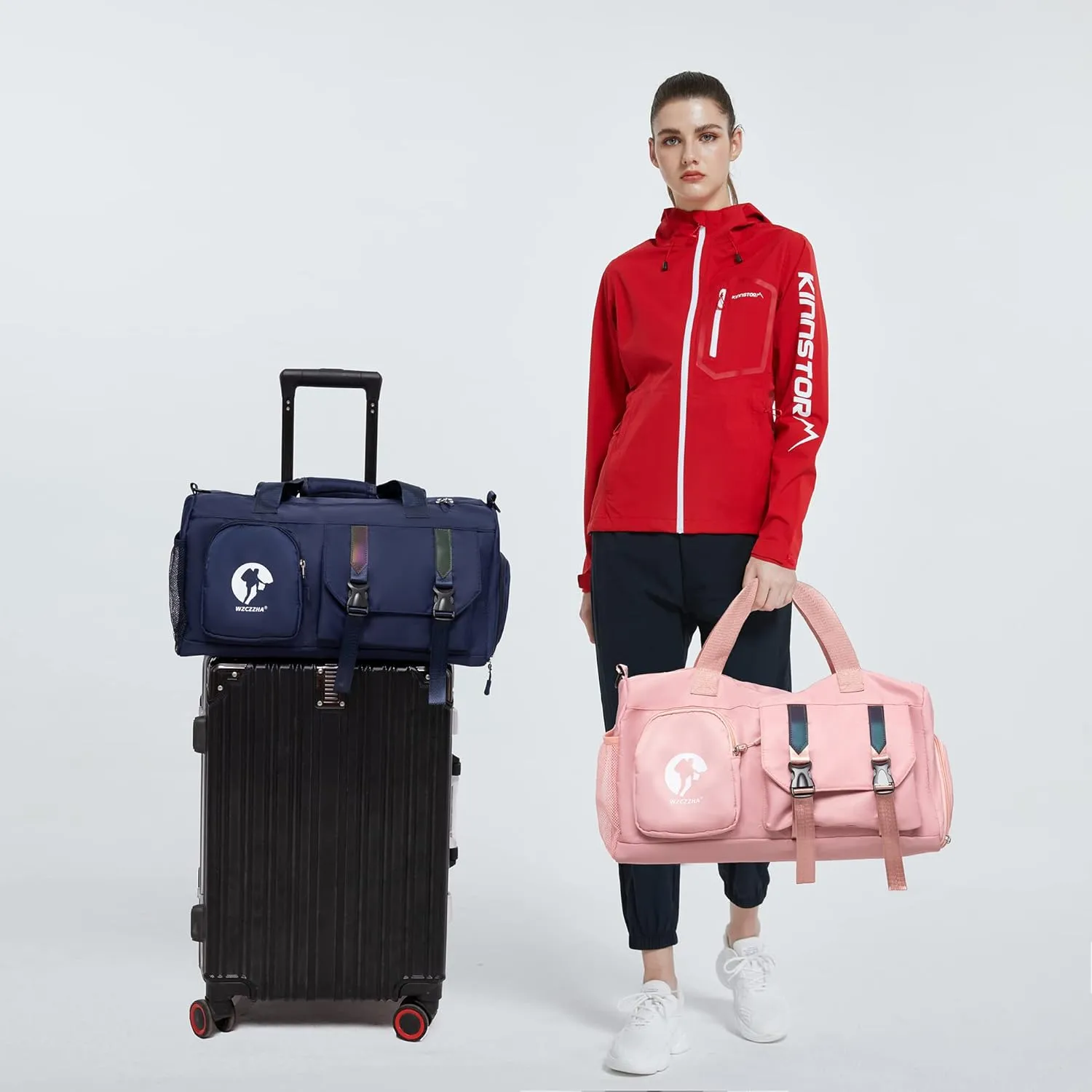 Gym Bag for Men and Women Small - 18.5"×9.5"×9" Duffel Travel Bag with Compartment, Gymnastics Equipment Bags
