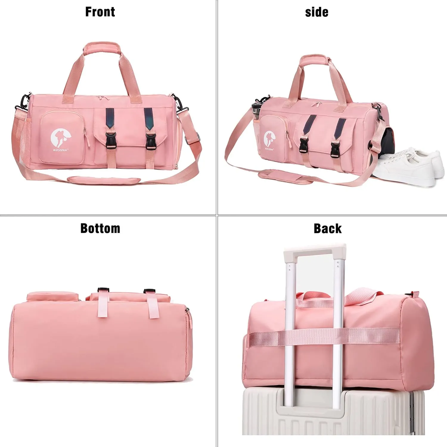 Gym Bag for Men and Women Small - 18.5"×9.5"×9" Duffel Travel Bag with Compartment, Gymnastics Equipment Bags