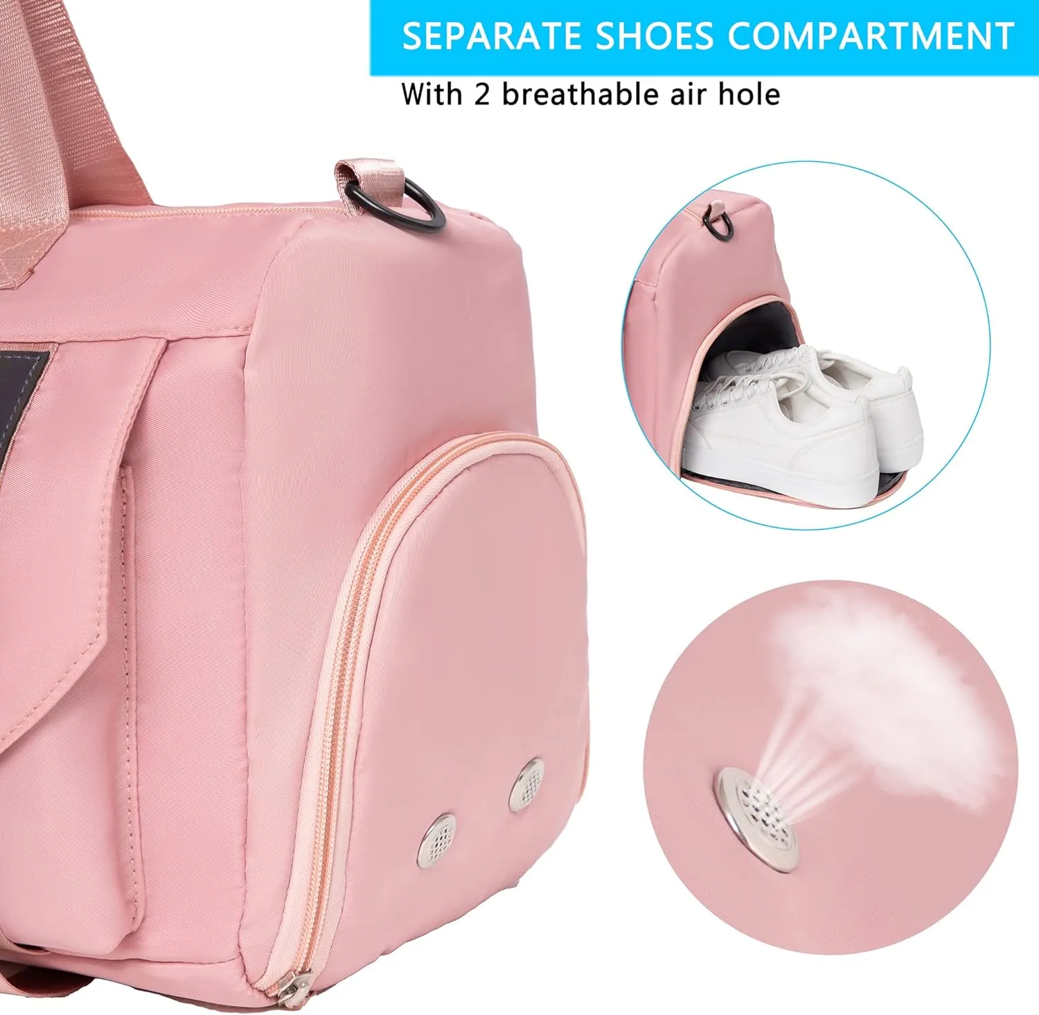 Gym Bag for Men and Women Small - 18.5"×9.5"×9" Duffel Travel Bag with Compartment, Gymnastics Equipment Bags