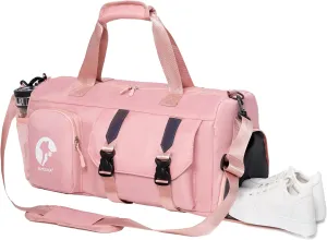 Gym Bag for Men and Women Small - 18.5"×9.5"×9" Duffel Travel Bag with Compartment, Gymnastics Equipment Bags