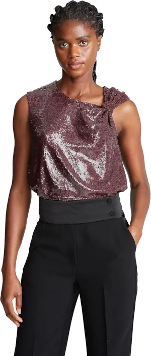 HALSTON Women's Cynthia Top in Sequins