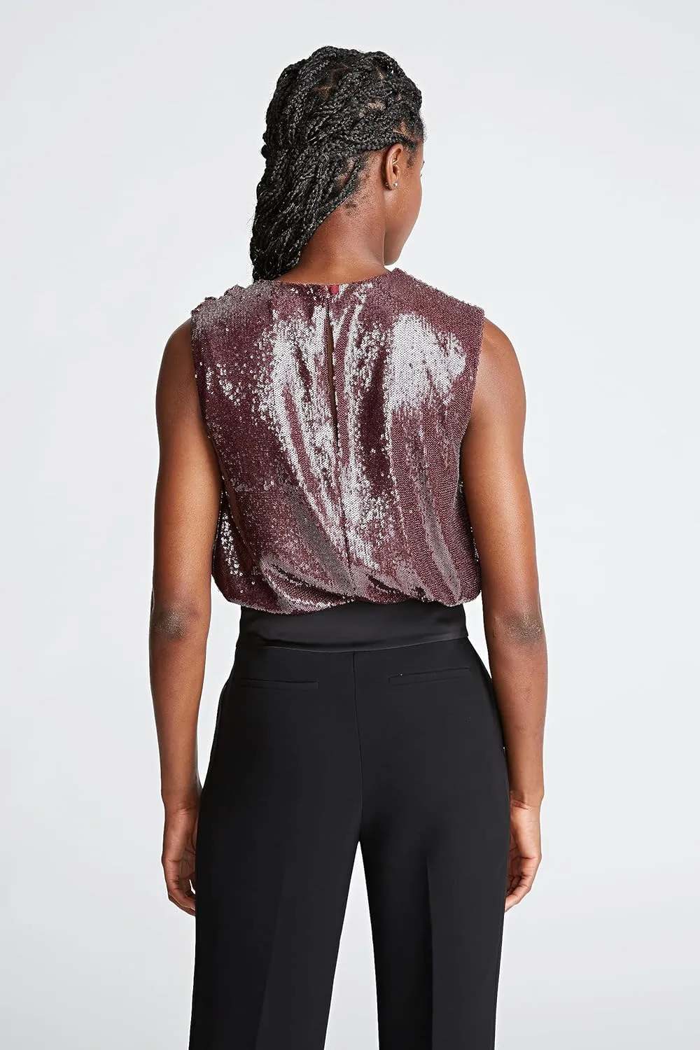 HALSTON Women's Cynthia Top in Sequins