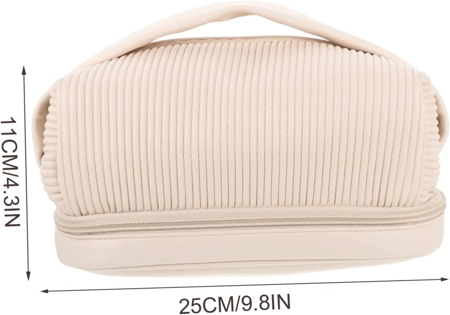 Hand Cosmetic Bag Tote Bag Large Capacity Organizing Bag Light Luxury Cosmetic Rack Travel, As Shown, 25x15cm