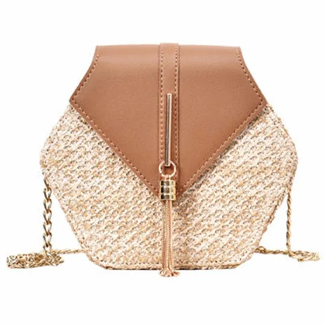 Handbag Women Summer Rattan Shoulder Fashion