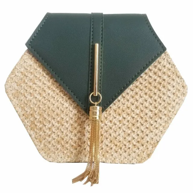 Handbag Women Summer Rattan Shoulder Fashion