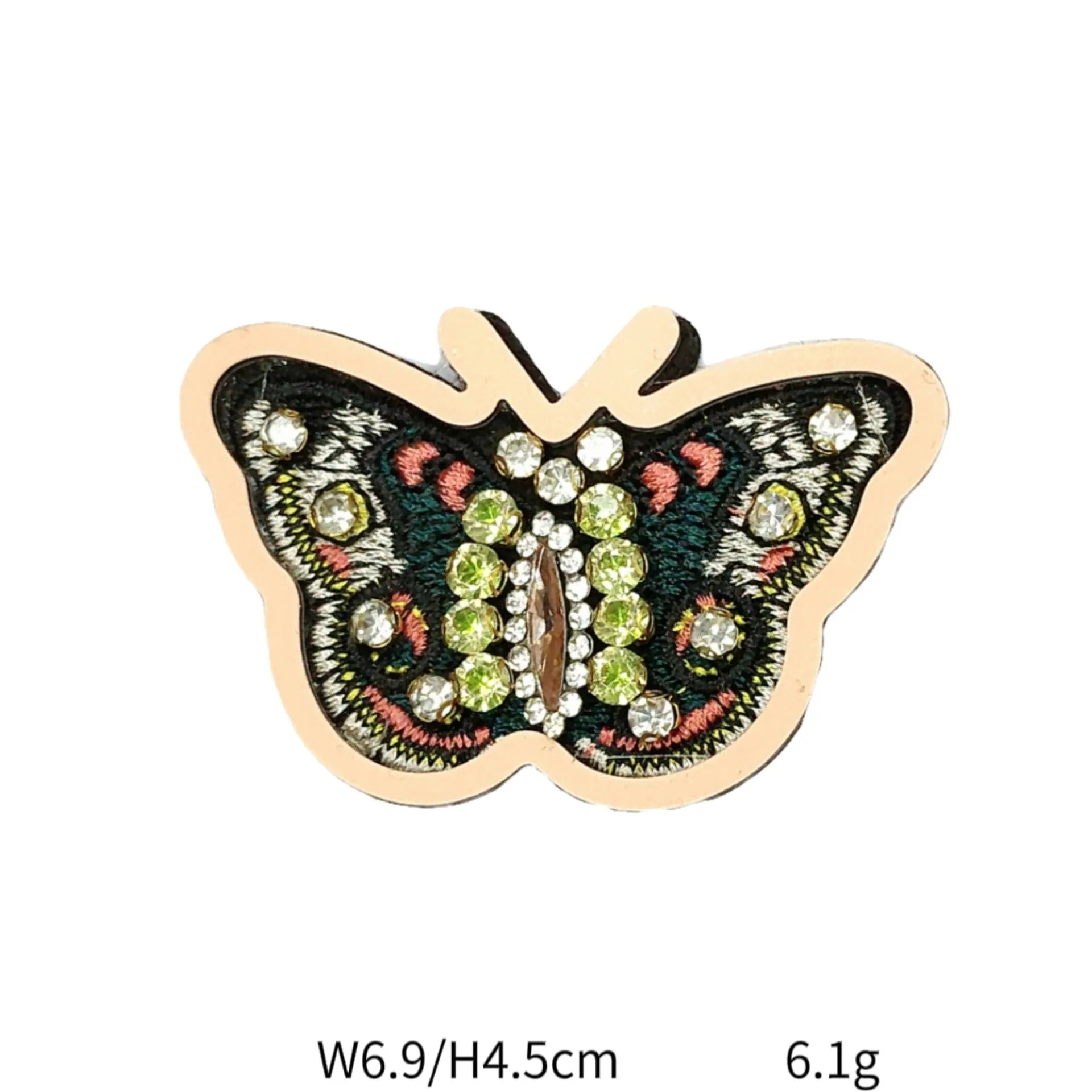 Handmade Beaded Sequins Butterfly & Bird Fabric Patch 6 Pack